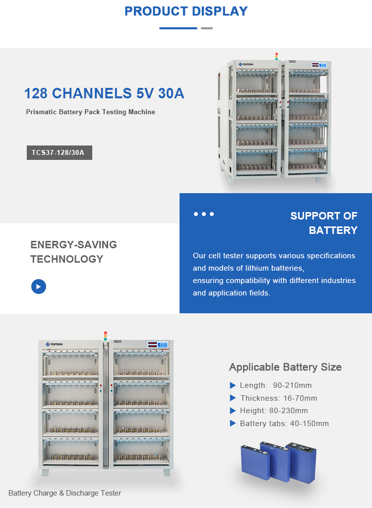 présentation du produit de la machine d'essai de batterie prismatique