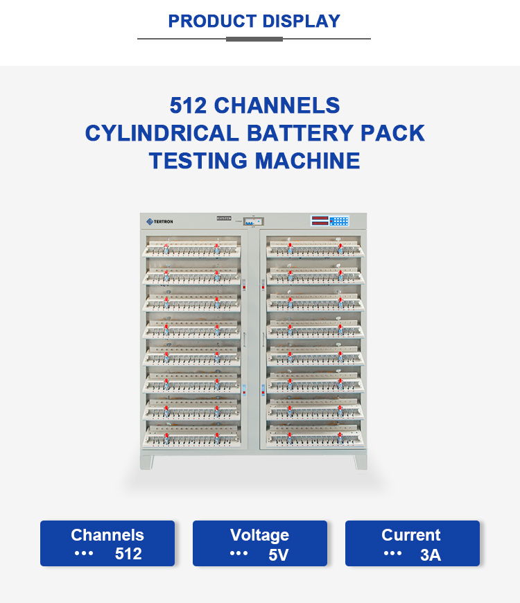 présentation du produit de la machine d'essai de batterie cylindrique - 512 canaux 3A